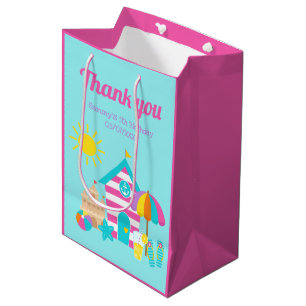 Sac Cadeau Moyen Joli Merci d'anniversaire d'été pour enfants de pl