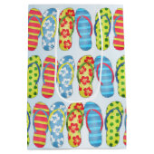 Sac Cadeau Moyen Joli Motif de tongs d'été (Dos)