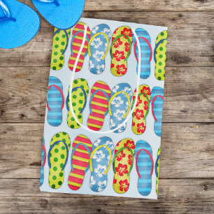 Sac Cadeau Moyen Joli Motif de tongs d'été