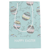 Sac Cadeau Moyen Joli motif d'oeufs de Pâques (Devant)