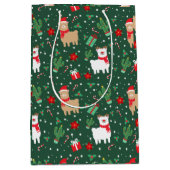 Sac Cadeau Moyen Joli Noël Alpaca (Devant)