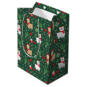 Sac Cadeau Moyen Joli Noël Alpaca (Dos Angle)
