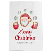 Sac Cadeau Moyen Joli Noël Père Noël (Dos)