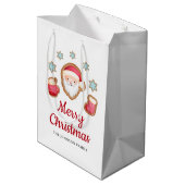 Sac Cadeau Moyen Joli Noël Père Noël (Dos Angle)