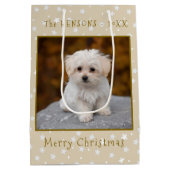Sac Cadeau Moyen Joli Noël Pet Chien photo (Dos)