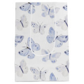 Sac Cadeau Moyen Joli Papillons blancs violets Anniversaire (Dos)