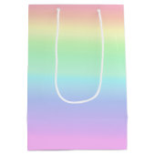 Sac Cadeau Moyen Joli Pastel Arc-en-ciel Dégradé esthétique (Dos)