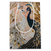 Sac Cadeau Moyen Joli Peacock Pink Gold Glam (Devant)