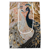 Sac Cadeau Moyen Joli Peacock Pink Gold Glam (Dos)