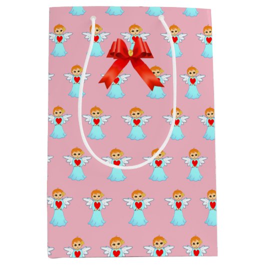 Sac Cadeau Moyen Joli petit ange motif (Devant)