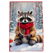 Sac Cadeau Moyen Joli Raccoon Whimsical (Dos)