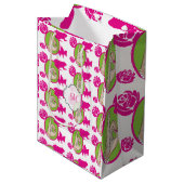 Sac Cadeau Moyen Joli rose et vert (Devant Angle)