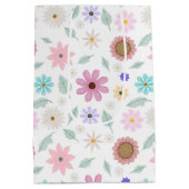 Sac Cadeau Moyen Joli rose Fleurs Super Design rétro (Dos)