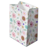 Sac Cadeau Moyen Joli rose Fleurs Super Design rétro (Dos Angle)