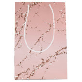 Sac Cadeau Moyen Joli Rose Gold Parties scintillant Streaks (Devant)