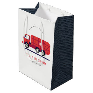 Sac Cadeau Moyen Joli Rouge Garbage Truck Enfants N'importe quel âg