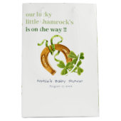 Sac Cadeau Moyen Joli Shamrock St Patrick's Day Baby shower (Devant)