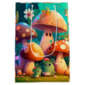 Sac Cadeau Moyen Joli vert mignon bébé muchrooms (Dos)