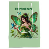 Sac Cadeau Moyen Jolie fée papillon fête personnalisable (Dos)