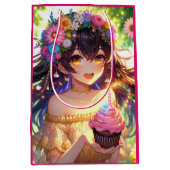 Sac Cadeau Moyen Jolie fille Anime Anniversaire (Devant)