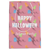 Sac Cadeau Moyen Jolie Halloween avec fantômes, coutume (Devant)