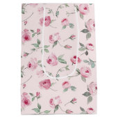 Sac Cadeau Moyen Jolies Roses Roses Fleurs Mariage (Dos)