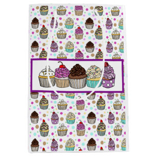 Sac Cadeau Moyen Jolis gâteaux fantaisistes