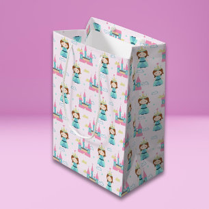 Sac Cadeau Moyen Jote Princess Pink Castle Girl Baby shower