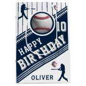 Sac Cadeau Moyen Joueur De Baseball Moderne À Thème Anniversaire (Devant)