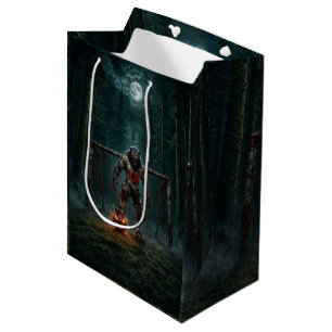 Sac Cadeau Moyen Joueur de football Loup-Garou Art Horreur Hallowee