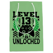 Sac Cadeau Moyen Joueur vidéo cool fête du 13e anniversaire (Devant)