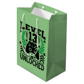 Sac Cadeau Moyen Joueur vidéo cool fête du 13e anniversaire (Dos Angle)