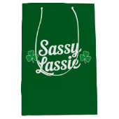 Sac Cadeau Moyen Jour de la Saint Patrick Sassy Lassie Funny Irish (Devant)