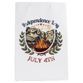 Sac Cadeau Moyen Jour de l'Indépendance Mont Rushmore 4 juillet