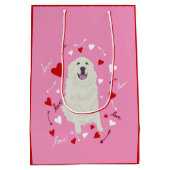 Sac Cadeau Moyen Jour des Valentines des Grands Pyrénées (Dos)