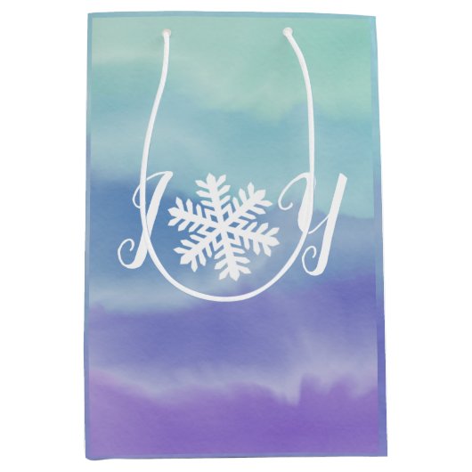 Sac Cadeau Moyen Joy Snowflake (Devant)
