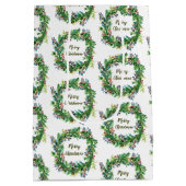 Sac Cadeau Moyen Joyeuse couronne de Noël (Dos)