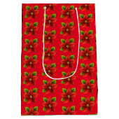 Sac Cadeau Moyen Joyeuse fleur de Noël (Dos)