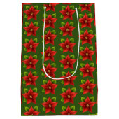 Sac Cadeau Moyen Joyeuse fleur de Noël (Dos)