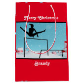 Sac Cadeau Moyen Joyeuse Gymnastique de Noël (Devant)