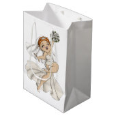 Sac Cadeau Moyen Joyeuse mariée 03 (Devant Angle)