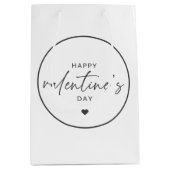 Sac Cadeau Moyen Joyeuse Saint-Valentin élégante typographie script (Devant)