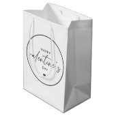 Sac Cadeau Moyen Joyeuse Saint-Valentin élégante typographie script (Dos Angle)