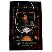 Sac Cadeau Moyen Joyeuse sorcière du costume d'Halloween (Devant)