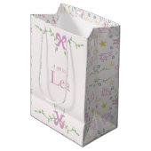 Sac Cadeau Moyen Joyeuses Pâques Message Mignon (Devant Angle)