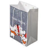 Sac Cadeau Moyen Joyeuses petites souris de Noël (Devant Angle)