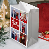 Sac Cadeau Moyen Joyeuses vacances amusantes Simple Retro Typograph