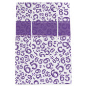 Sac Cadeau Moyen Joyeux 65e anniversaire fête violet Motif numéro (Dos)