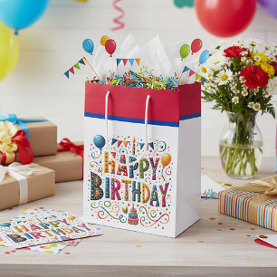 Sac Cadeau Moyen Joyeux Anniversaire