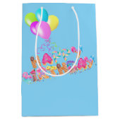 Sac Cadeau Moyen Joyeux Anniversaire Crème de glace Traitements (Devant)